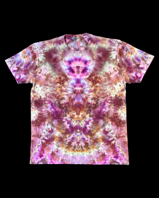 L - ice dyed trip style logo tee