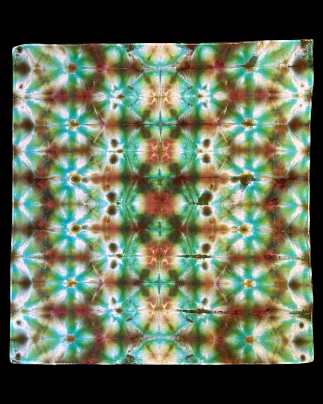 ice dyed wild thing emerald green shibori bandana