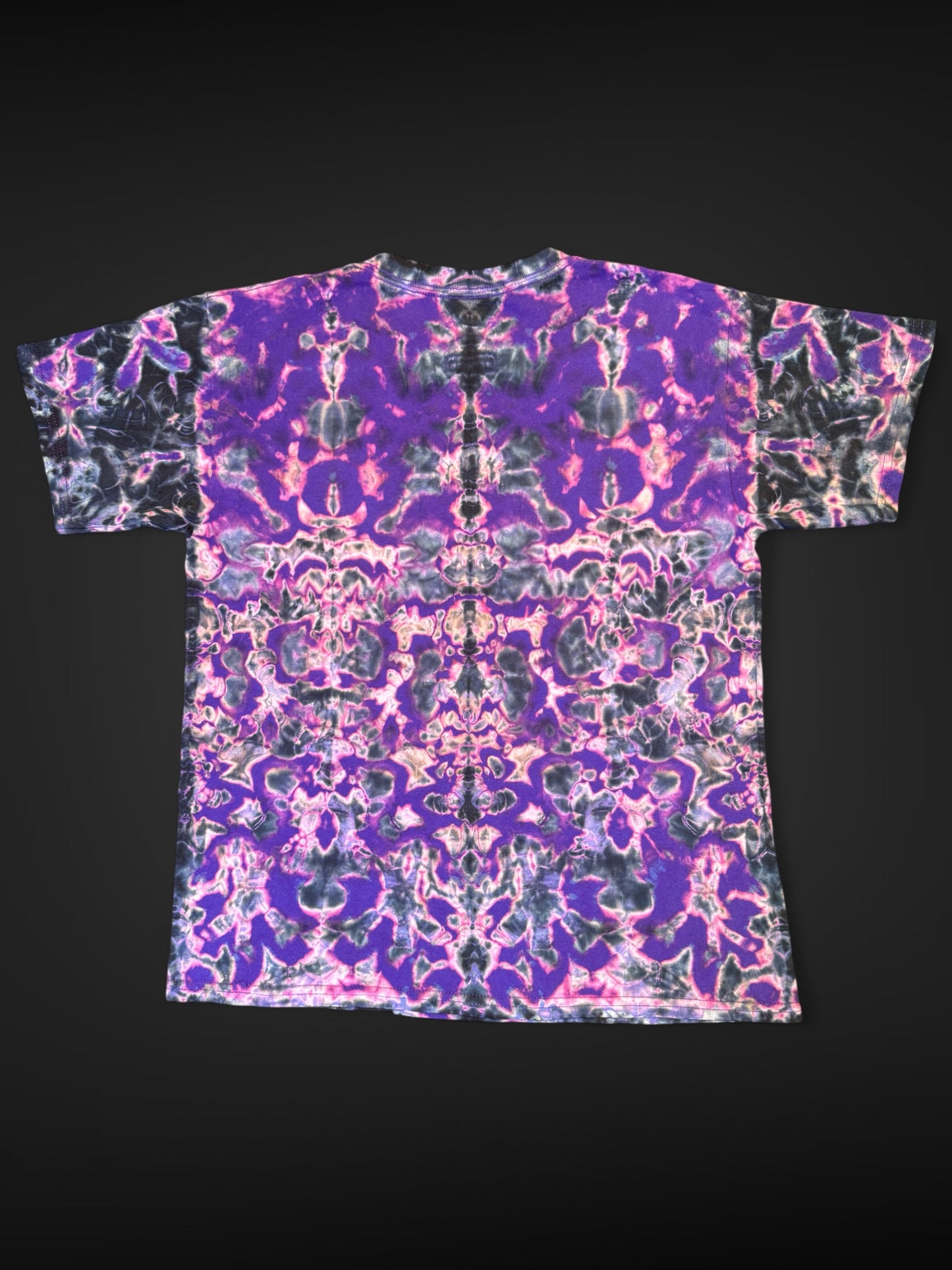 L - youth sized purple reverse dyed kenney style variation tee