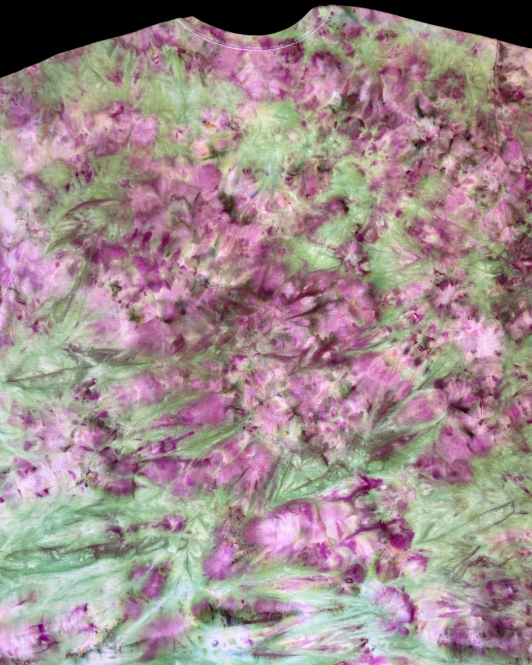 XXL - bubble ice dyed wild garden scrunch tee