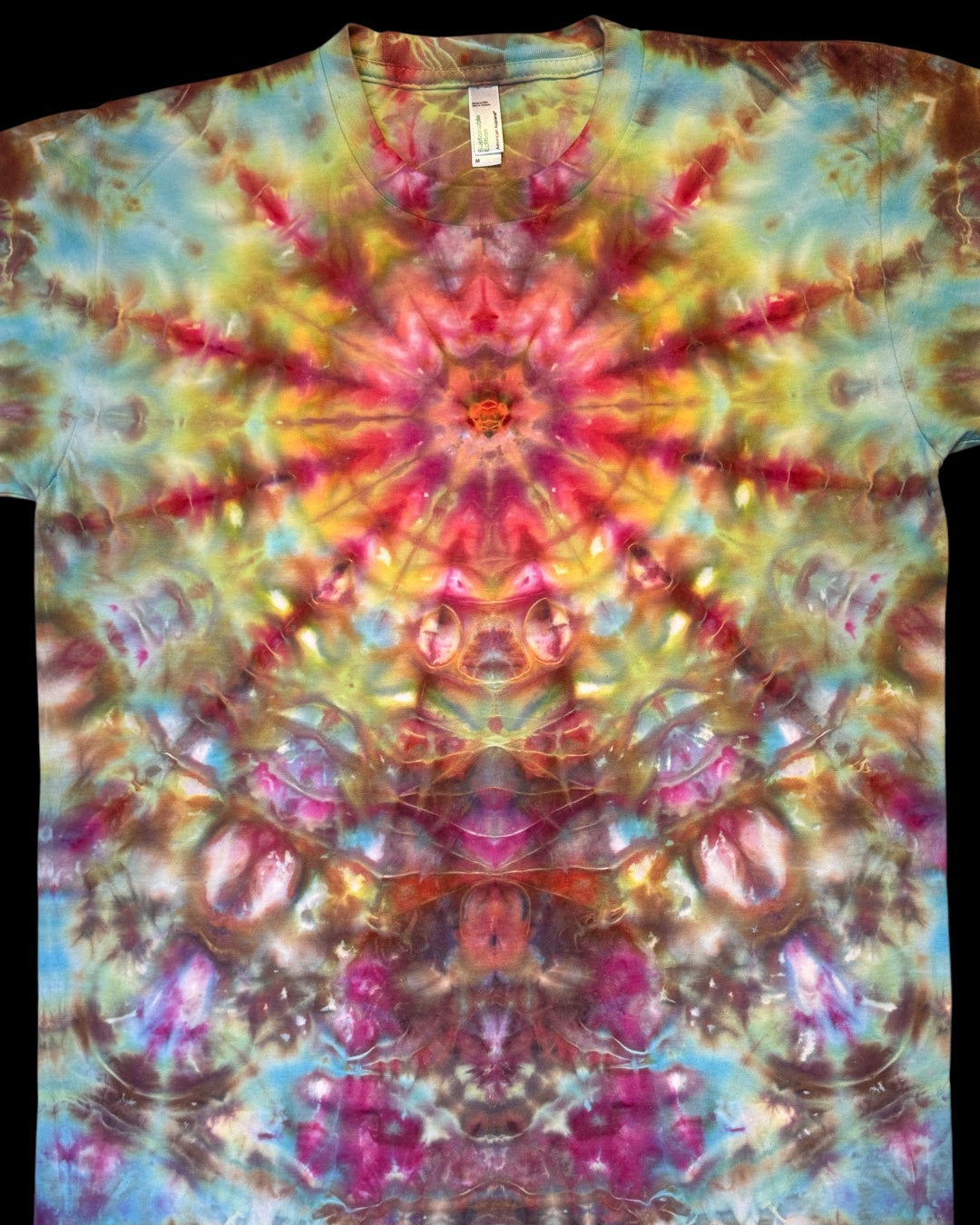 M - ice dyed bursting mandala tee