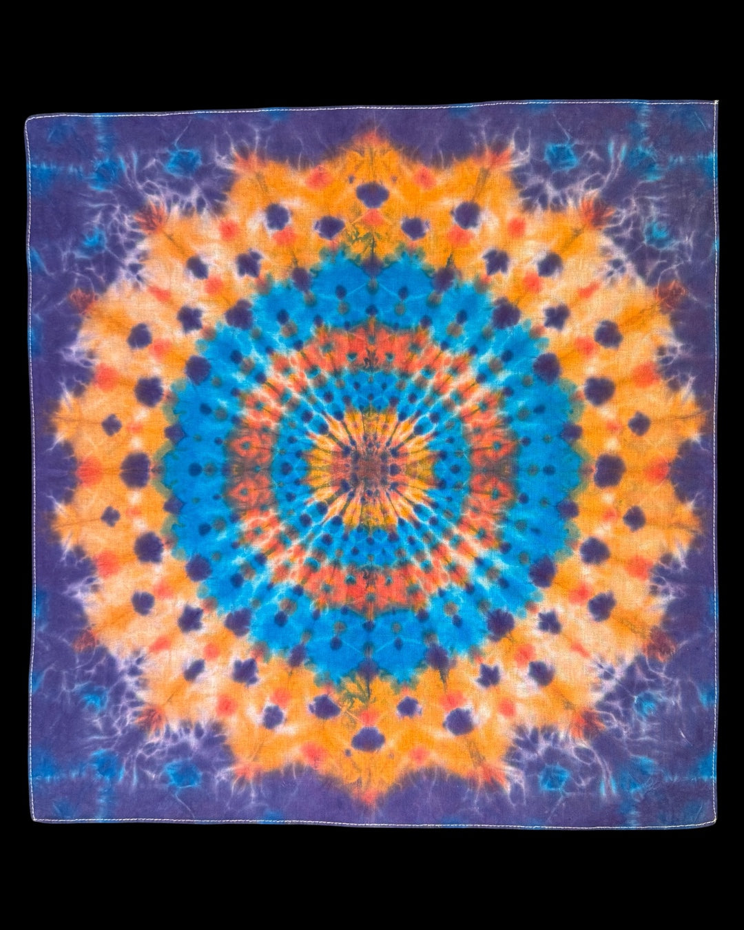 hand dyed mandala bandana