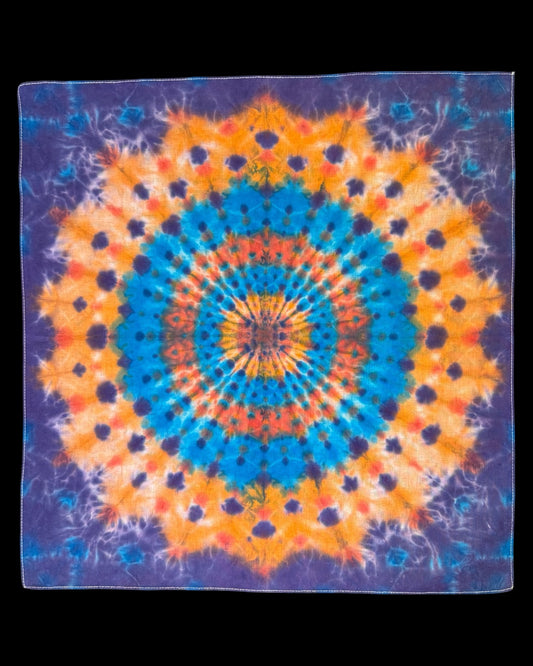 hand dyed mandala bandana