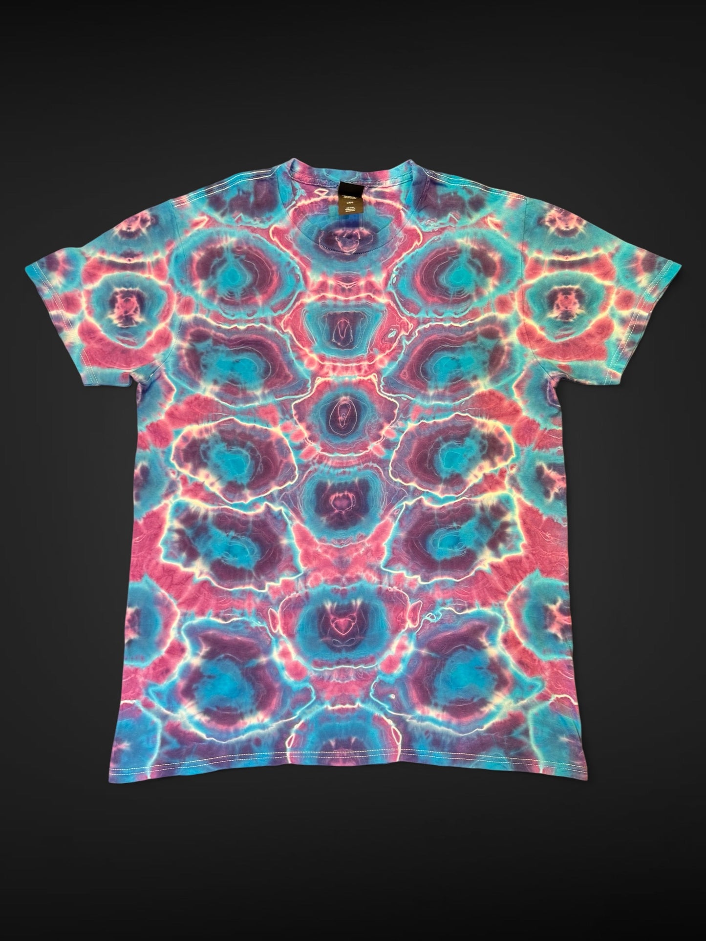 L - agate slice tie dye tee