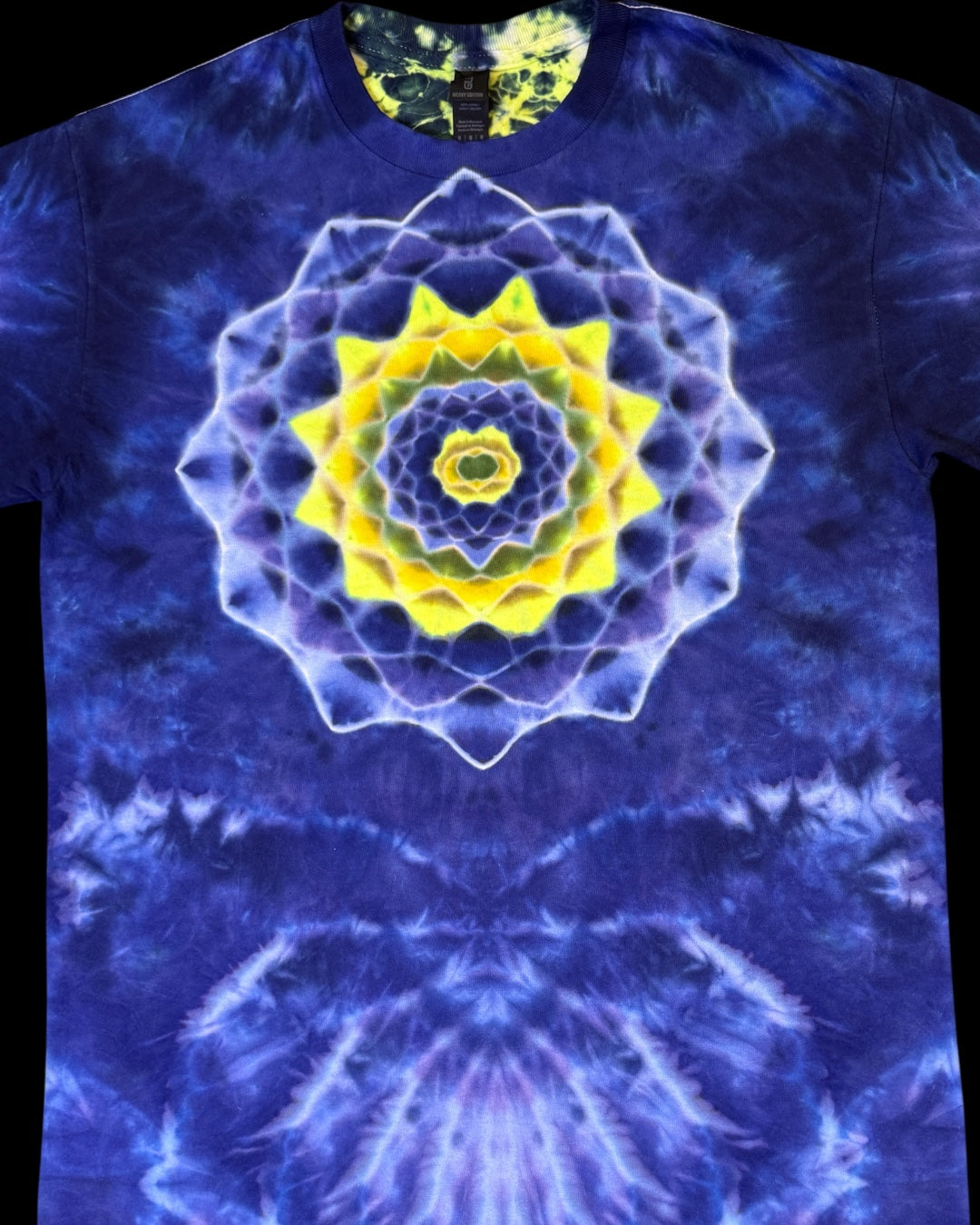 M - UV reactive deep space mandala with kenney totem spine tee