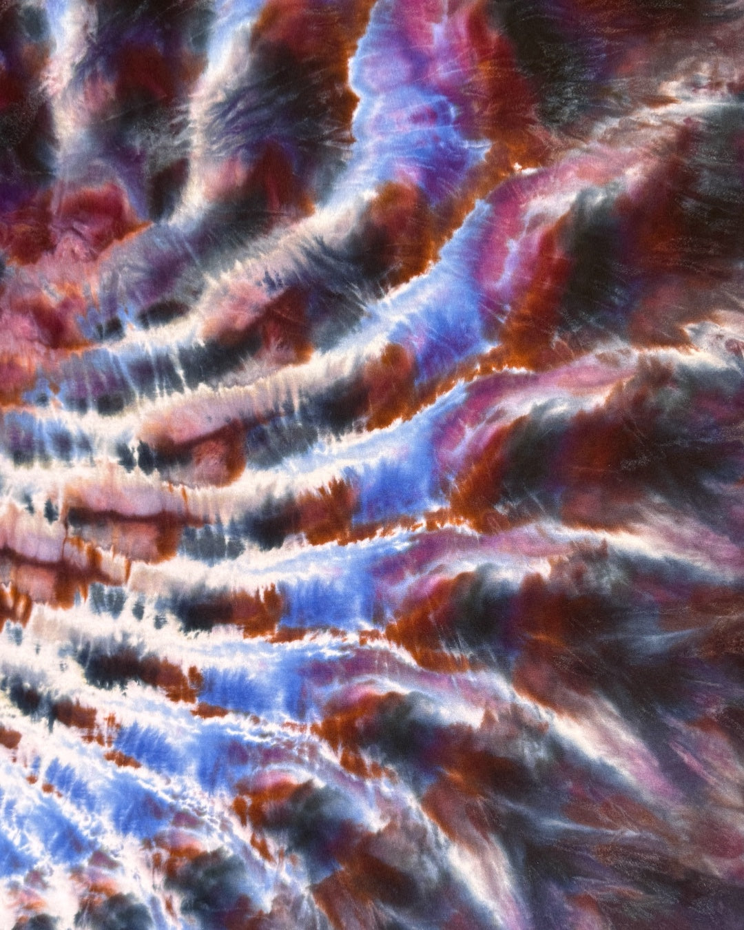 L - ice dyed lilac bordeaux cosmic rolled tee