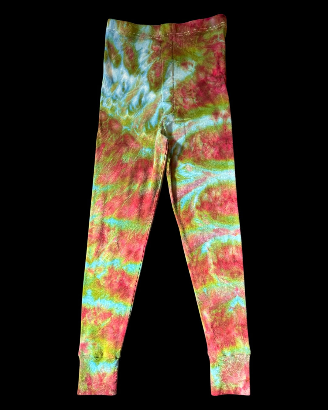 S - ice dyed stormy skies cosmic rolled leggings