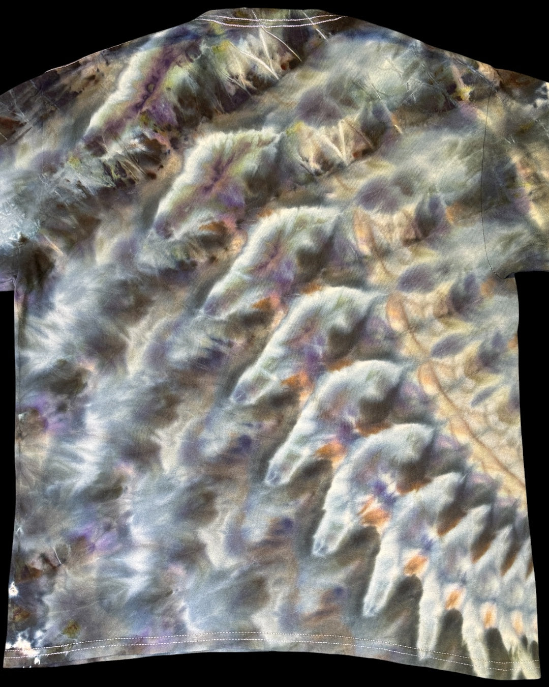 L - ice dyed blue gray avalon cosmic roll tee