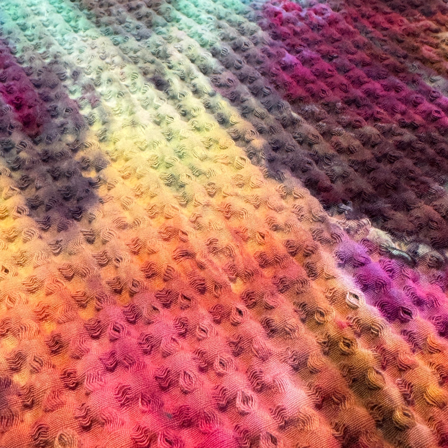 ice dyed throw blanket - mandala style