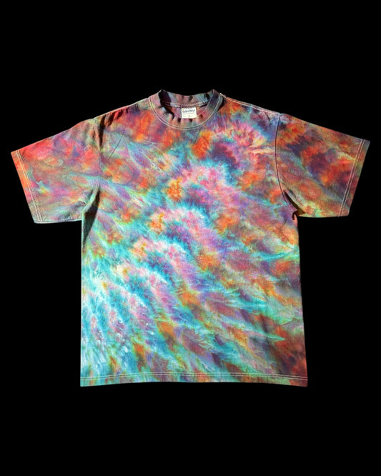 XL - ice dyed phoenix flame mindbender b cosmic roll tee