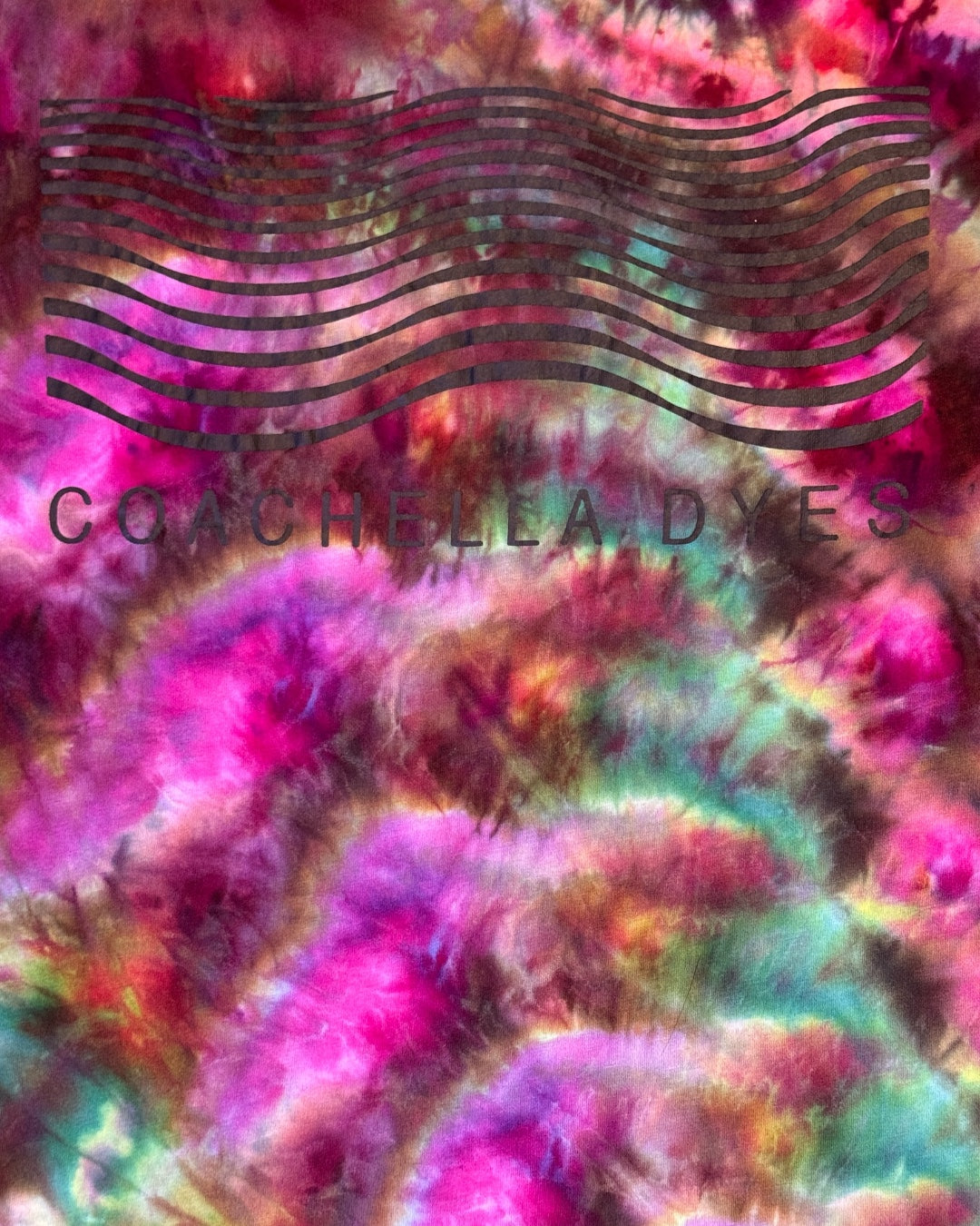 M - ice dyed kaleidoscope cosmic roll logo tee