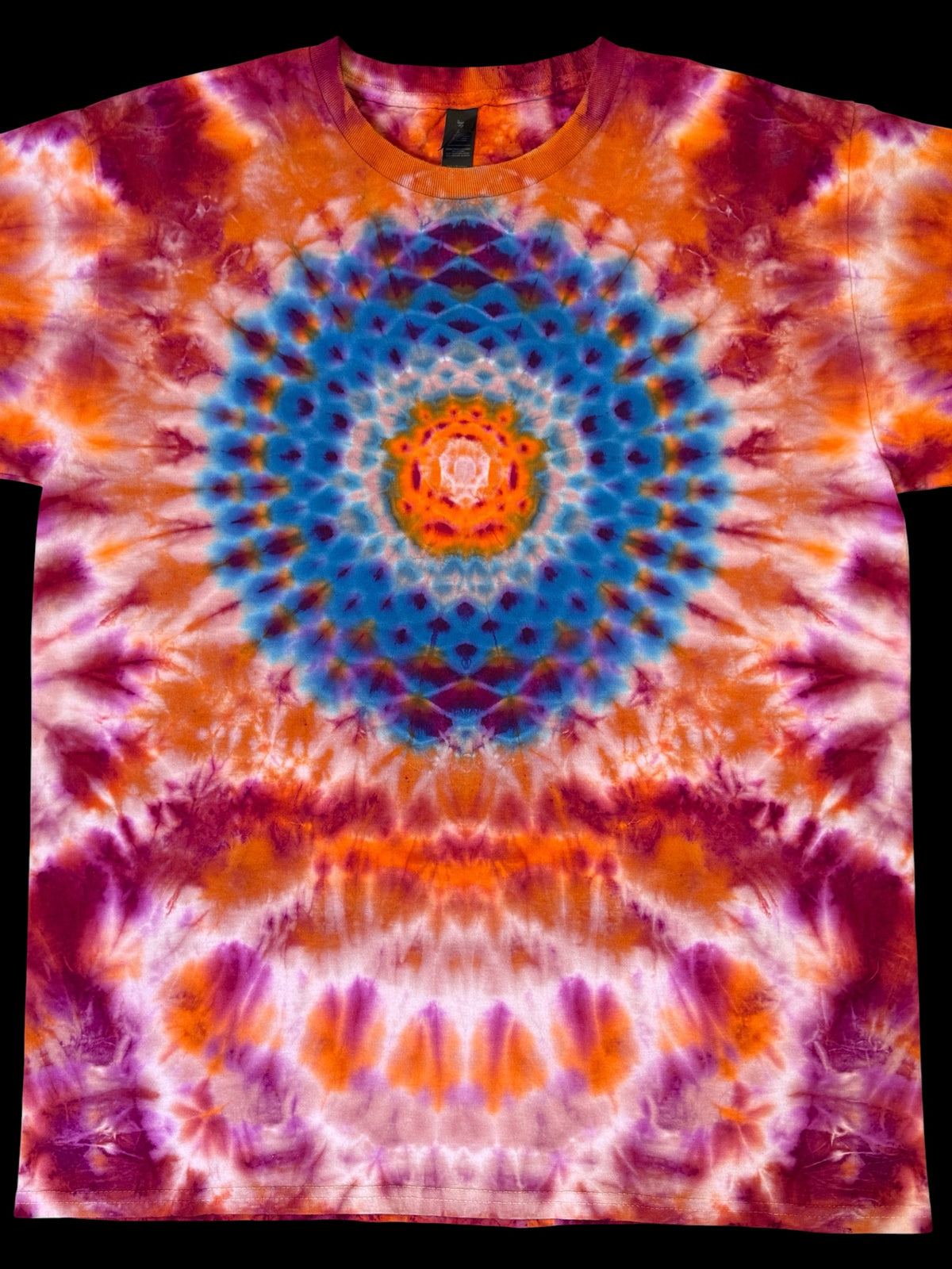 L - electric blue mandala tee