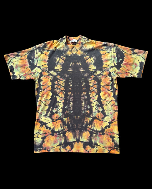 L - reversed ice dyed vintage Hermès tee