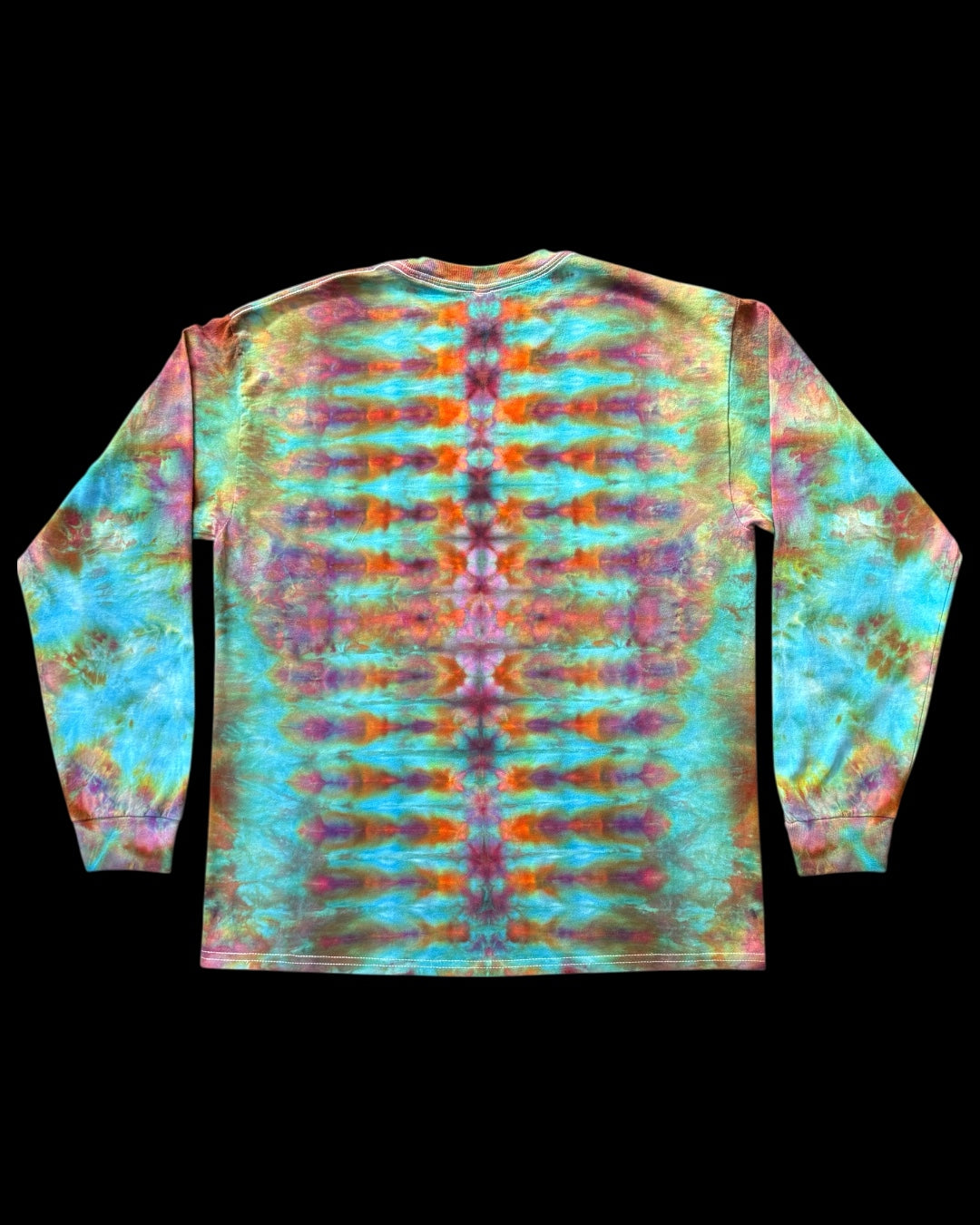 L - ice dyed hexdala with klink spine long sleeve tee