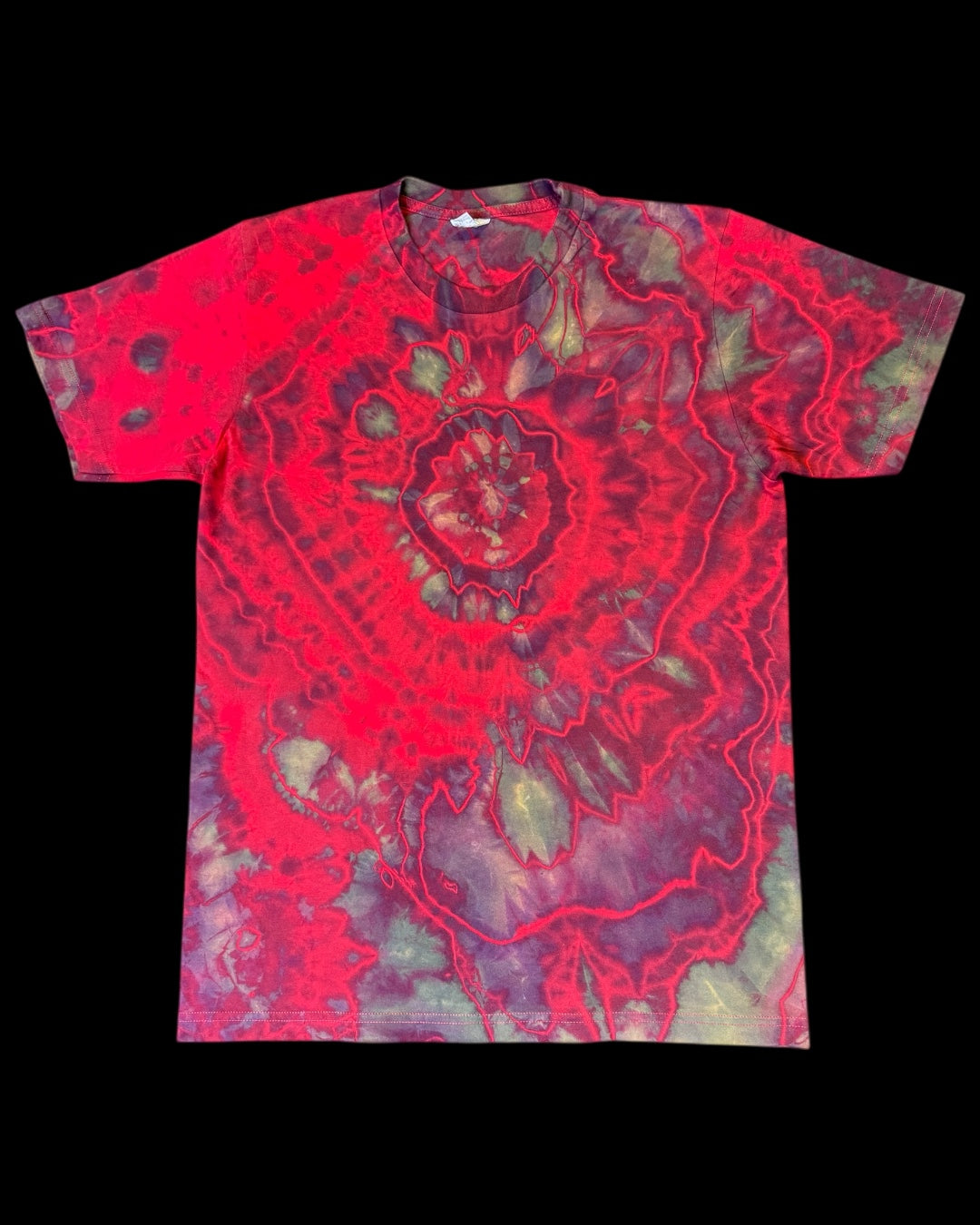 M - red reverse dyed cosmic geode tee