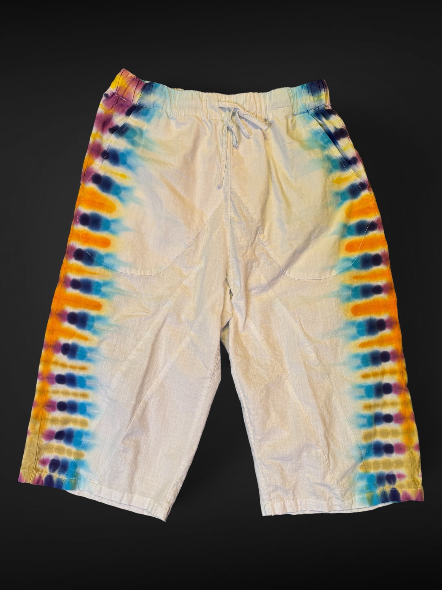 M - tie dye cropped pants