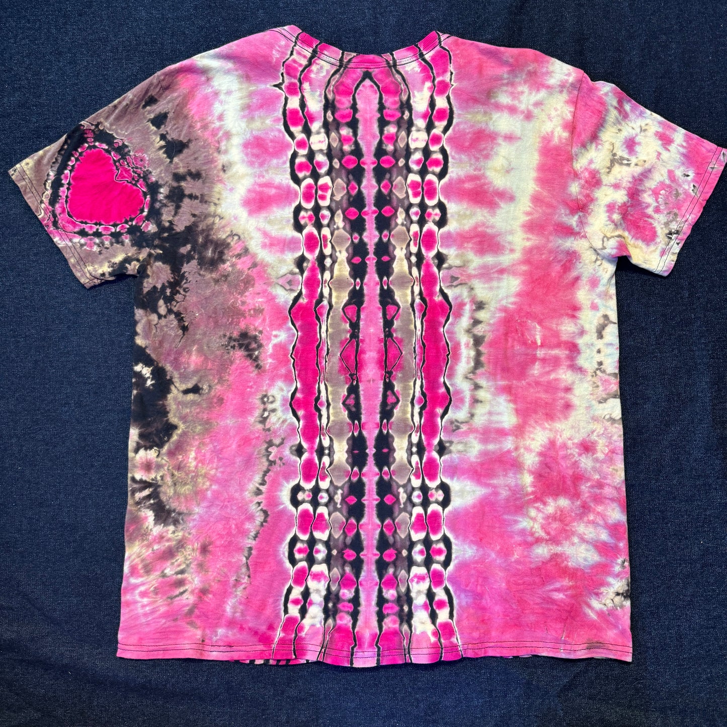 XL - reverse dyed experimental combo with heart on the sleeve