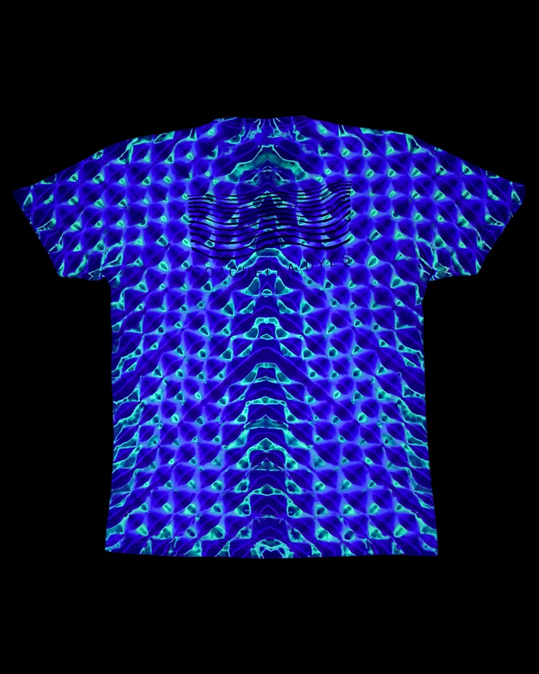 L - UV reactive chevron logo tee