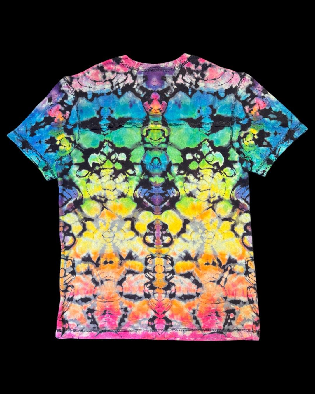 XL - reverse dyed rainbow kenney style variation tee