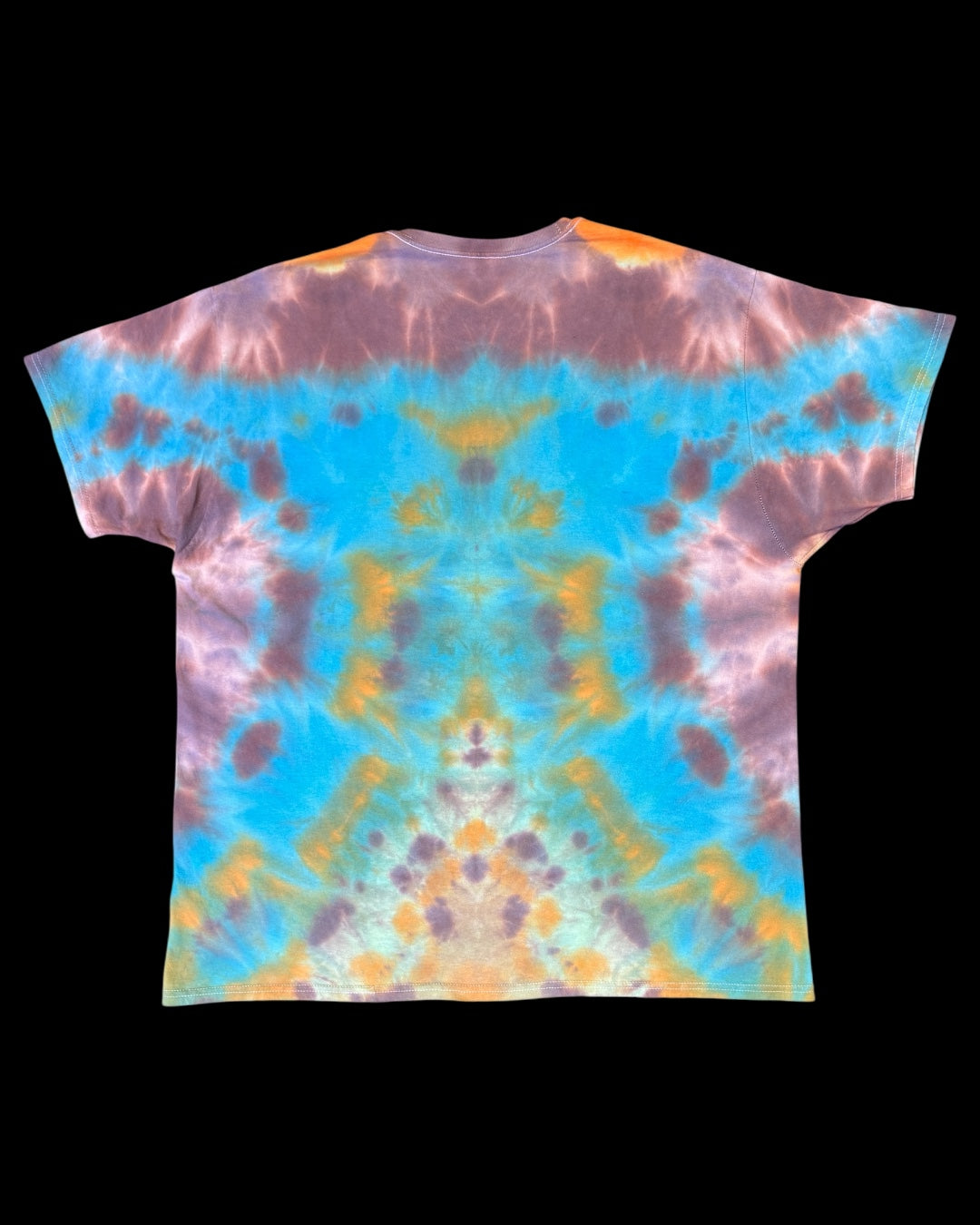 XXL - orange and turquoise mandala tee