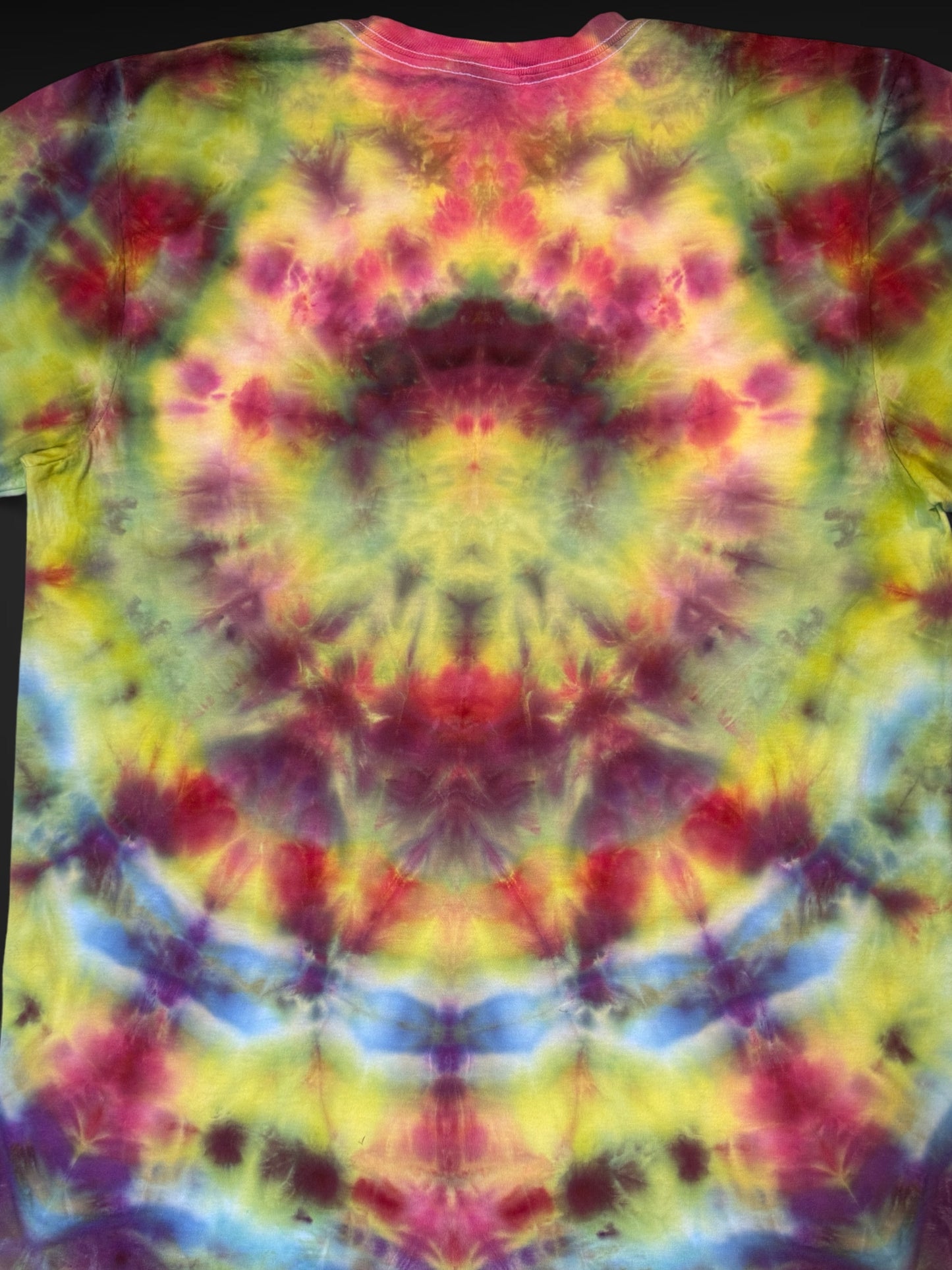 M - ice dyed glitched mandala tee