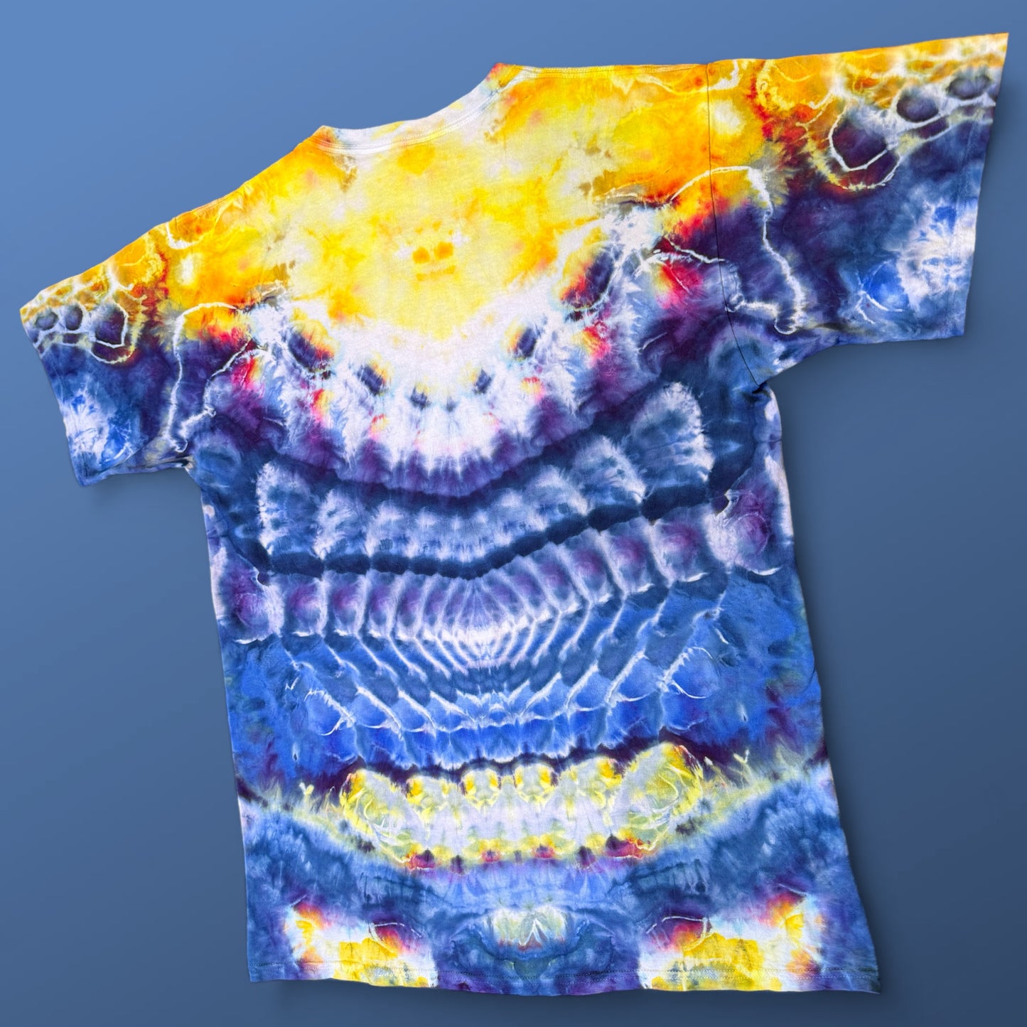 XL - ice dyed cosmic sun-dala tee