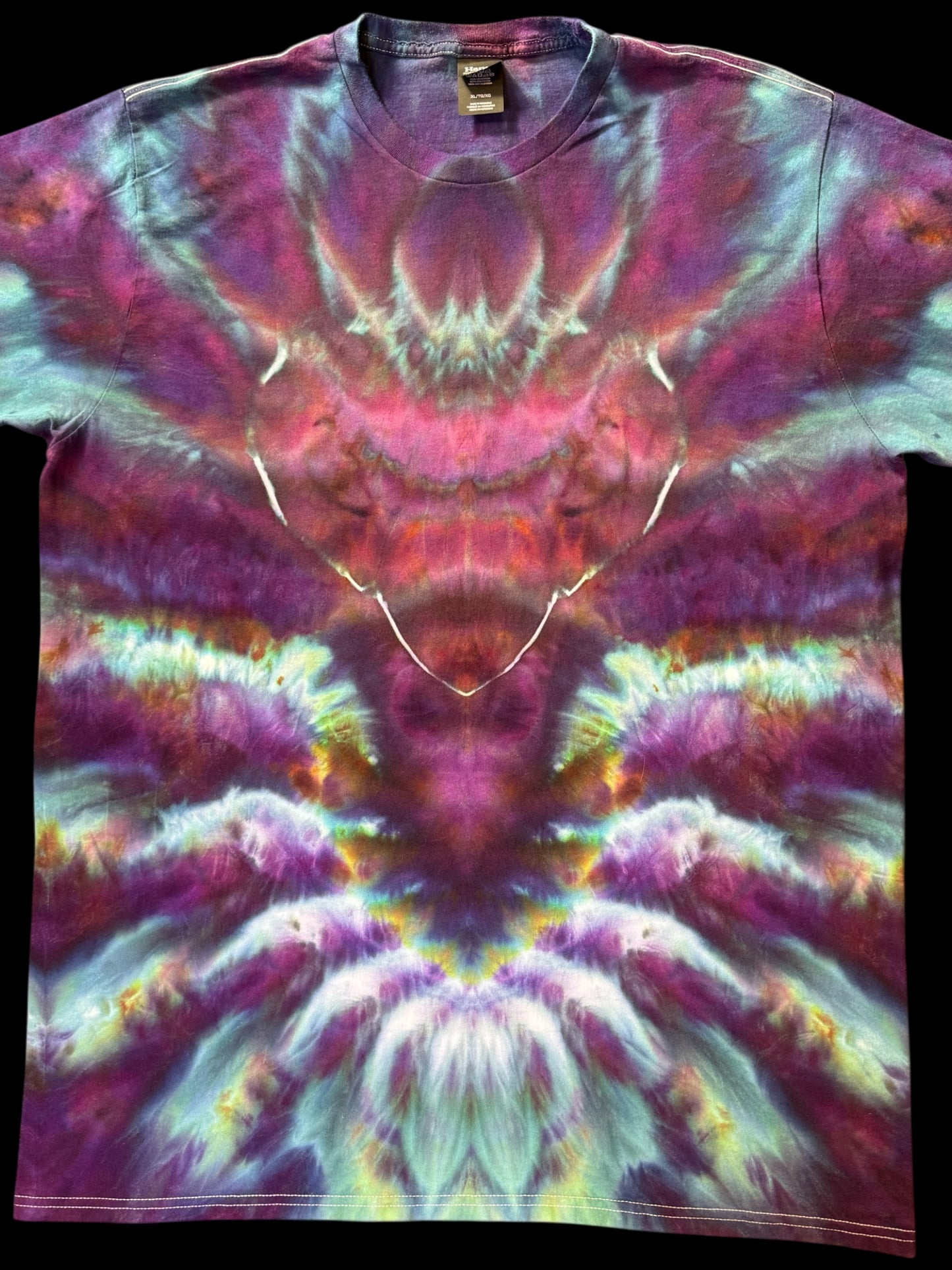 XL - ice dyed purple twilight cosmic roll variation tee