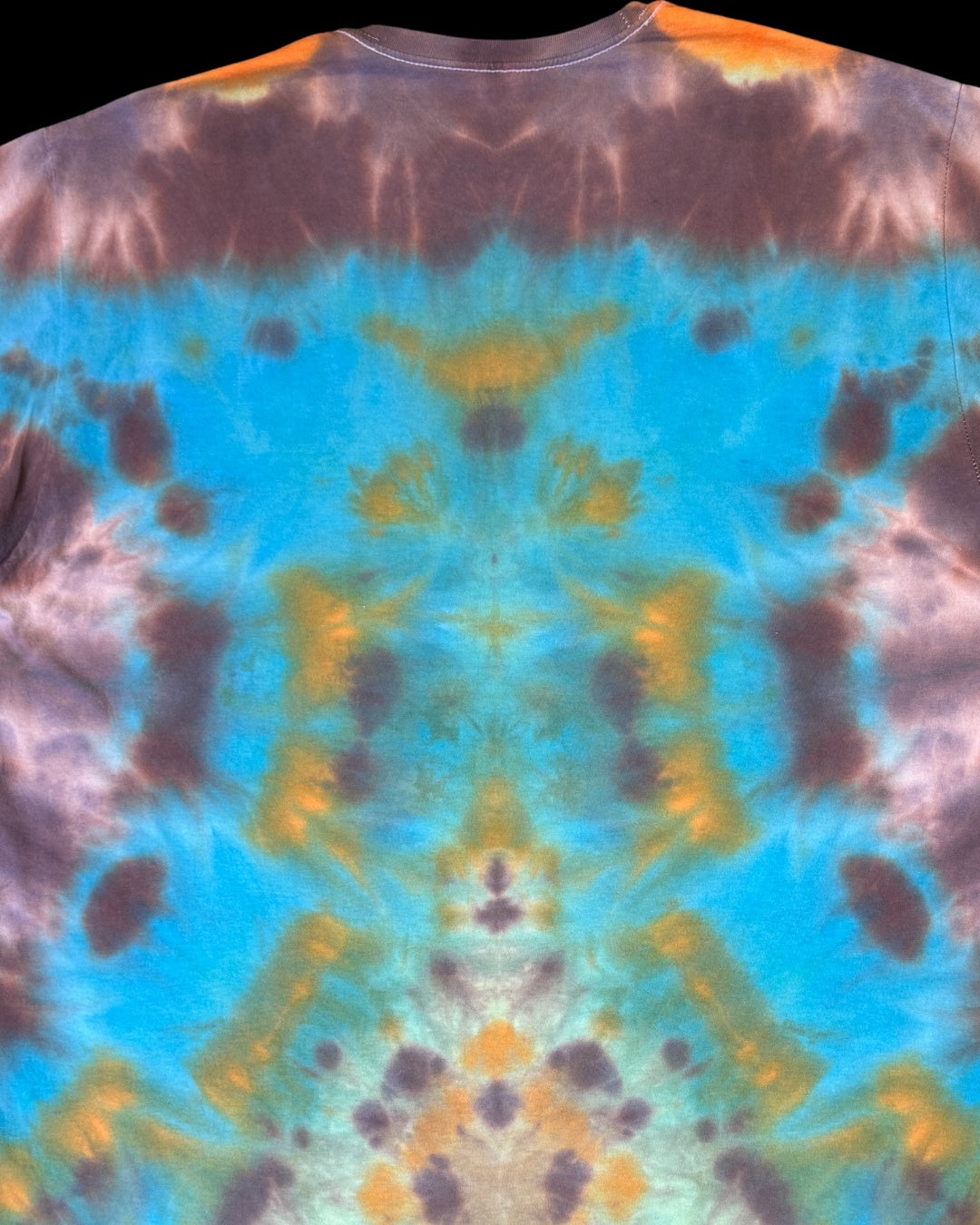 XXL - orange and turquoise mandala tee