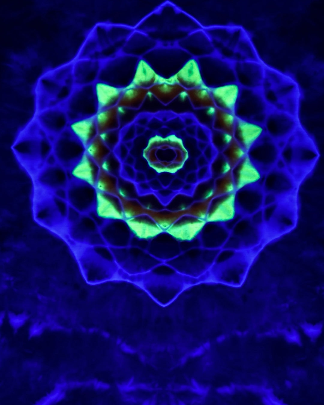 M - UV reactive deep space mandala with kenney totem spine tee