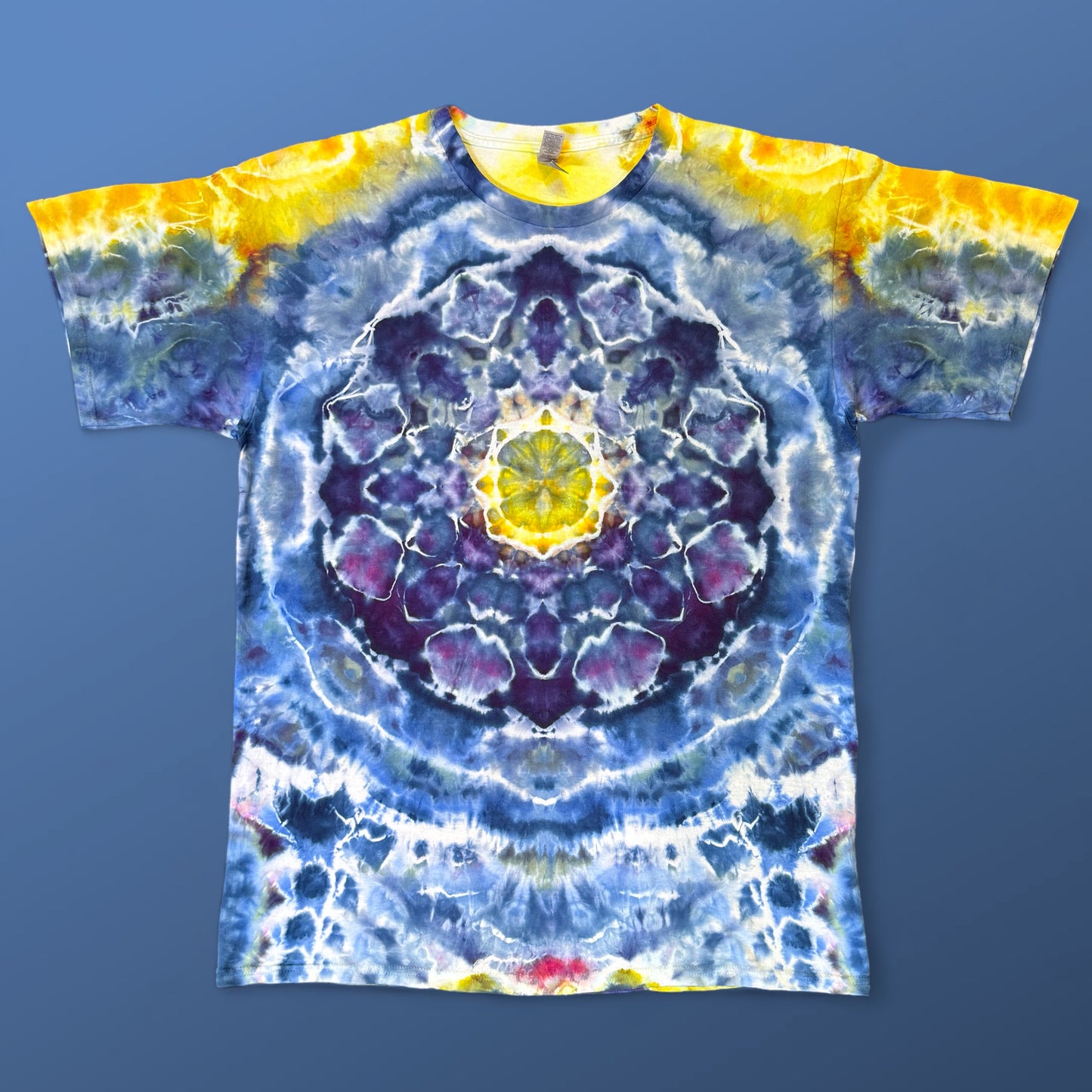 XL - ice dyed cosmic sun-dala tee