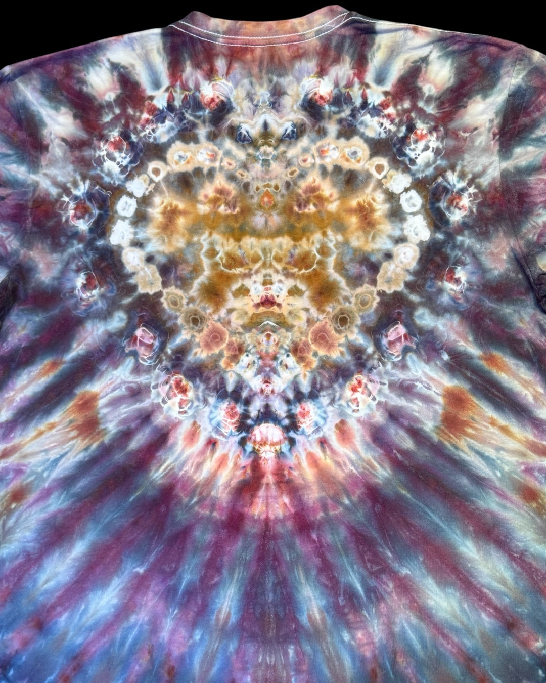 L - ice dyed kenney style heart vee tee