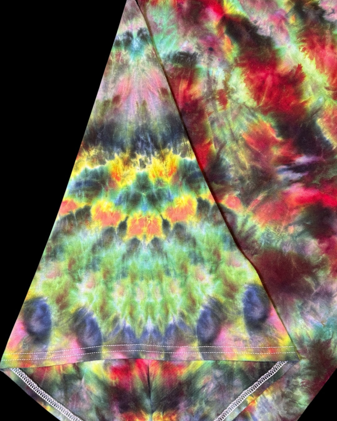 S - ice dyed colorful cosmic chaos tee