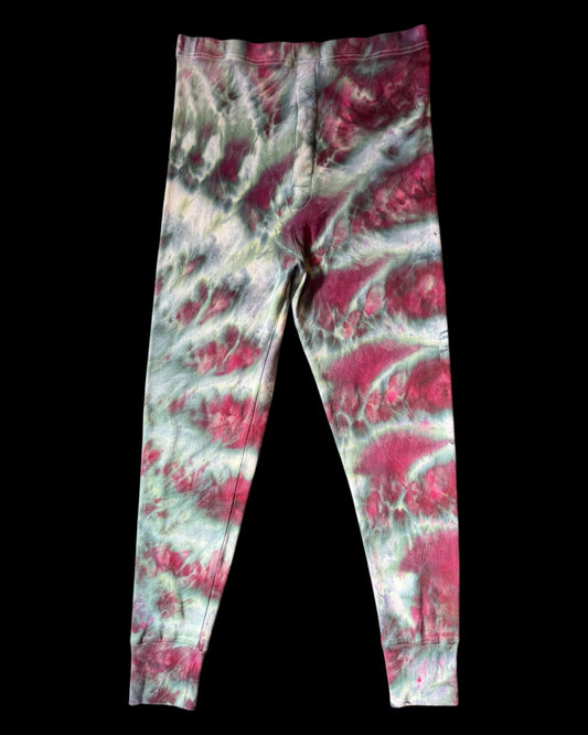 XL - ice dyed dusty purple cosmic rolled leggings