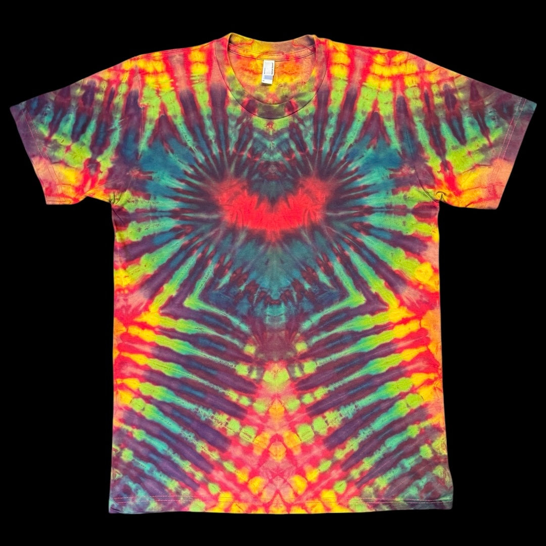 M - red reverse dyed heart tee