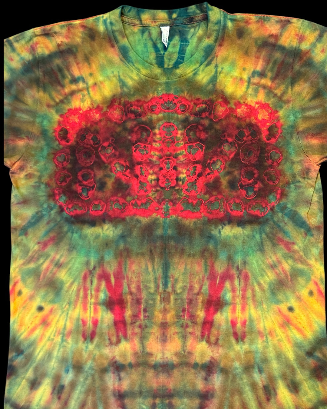 M red reversed ice dyed NIN kenney style tee