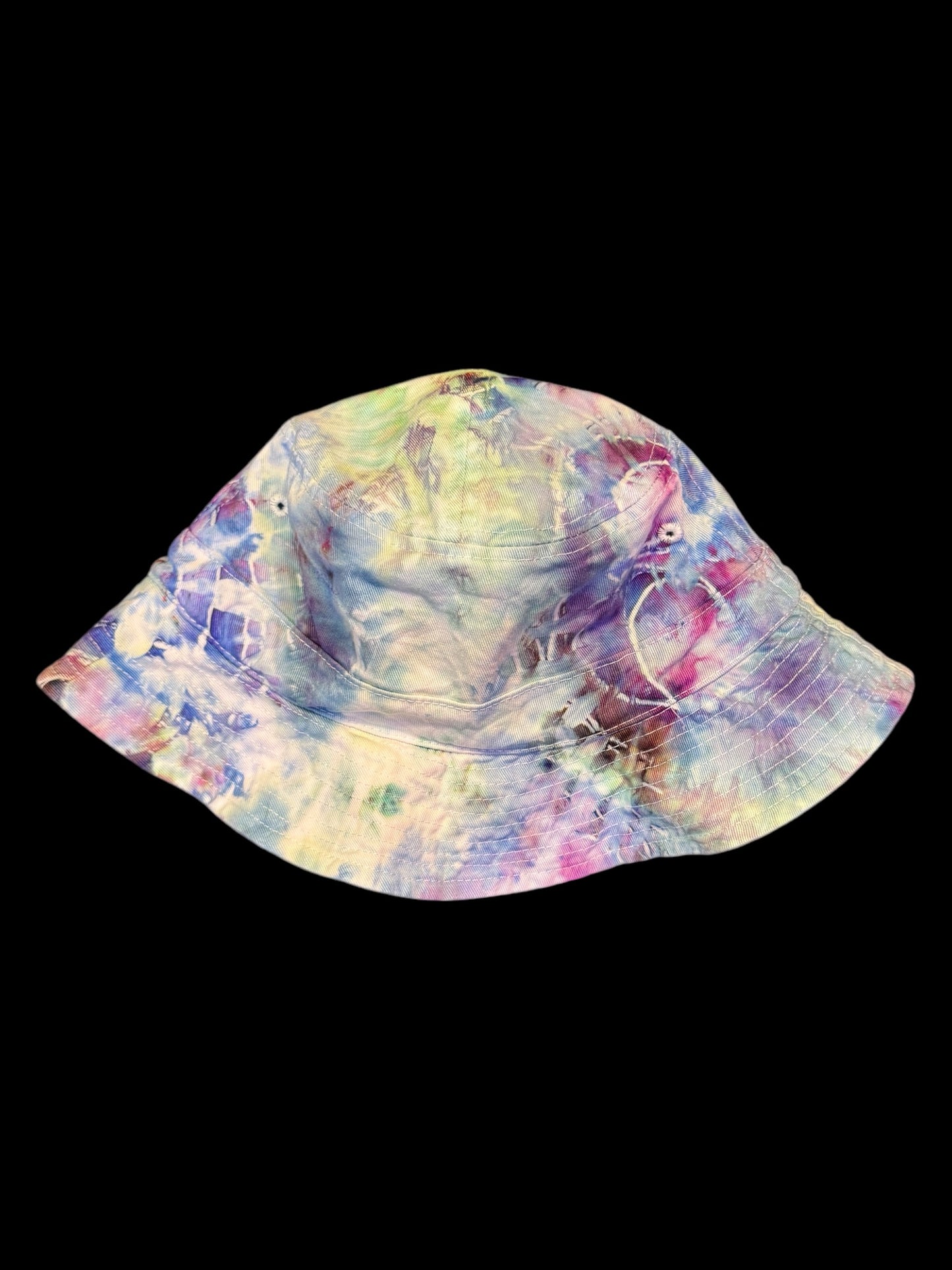 ice dyed bucket hat - kaleidoscope eyes/periwinkle