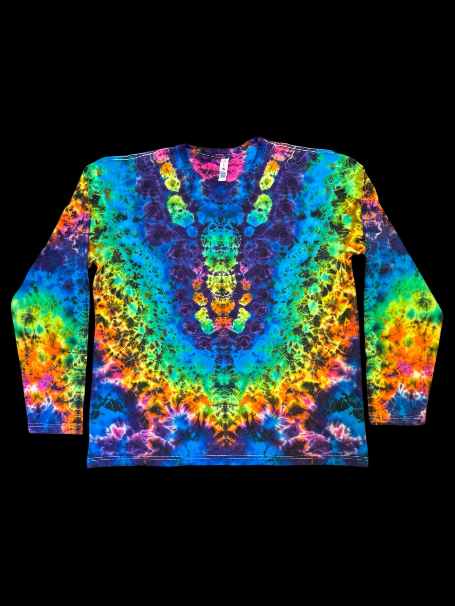 XL - rainbow kenney style long sleeve tee