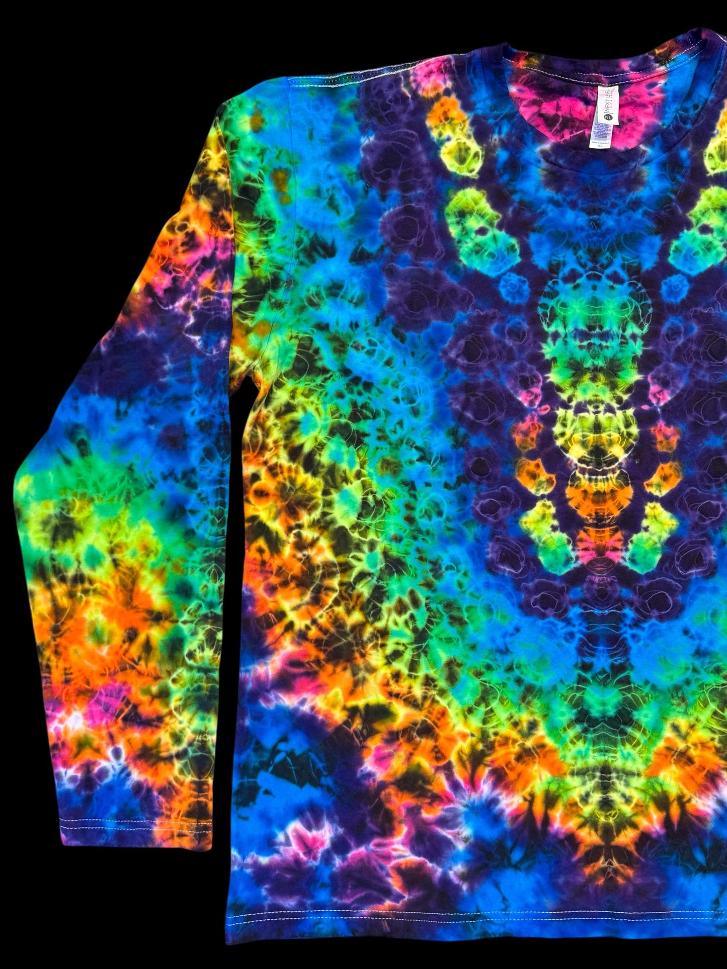 XL - rainbow kenney style long sleeve tee