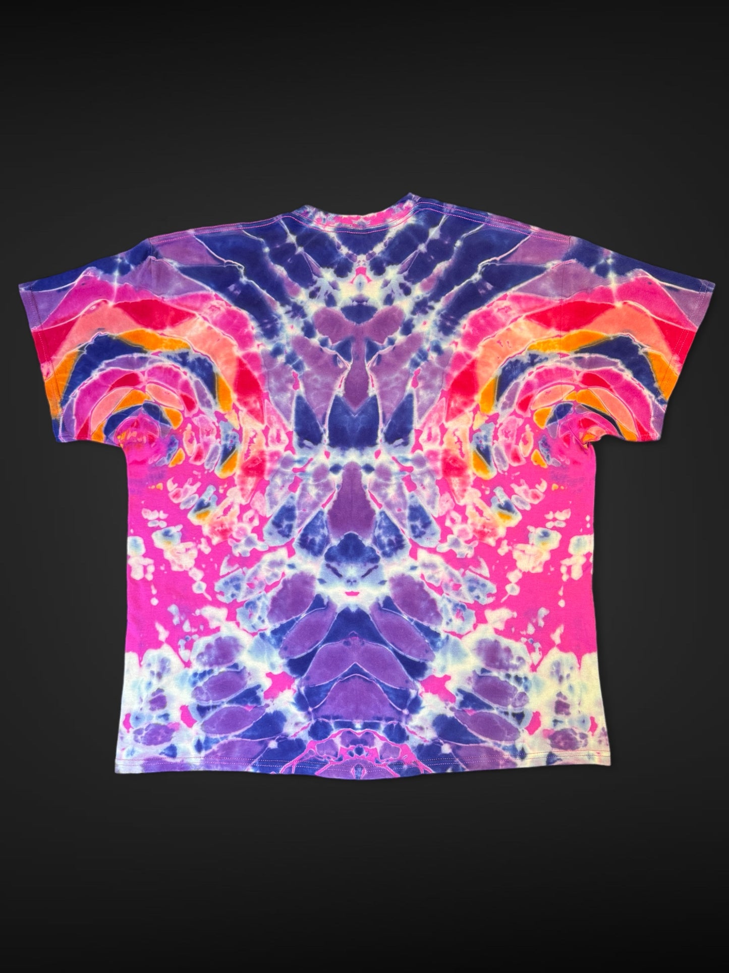 XL - pink reverse dyed double cosmic mandala tee