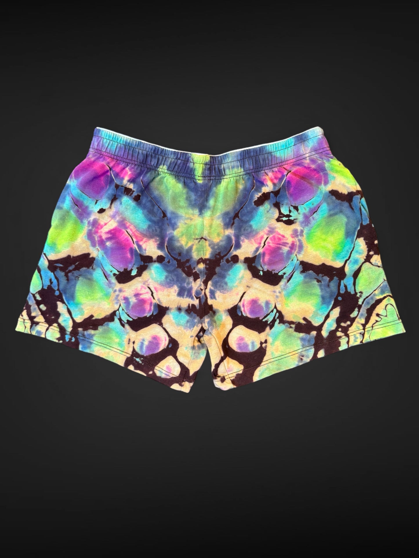 S - reverse dyed cosmic vee viscose cotton shorts