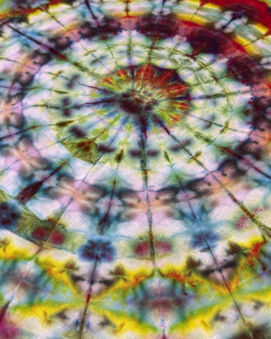 ice dyed glitchy mandala bandana