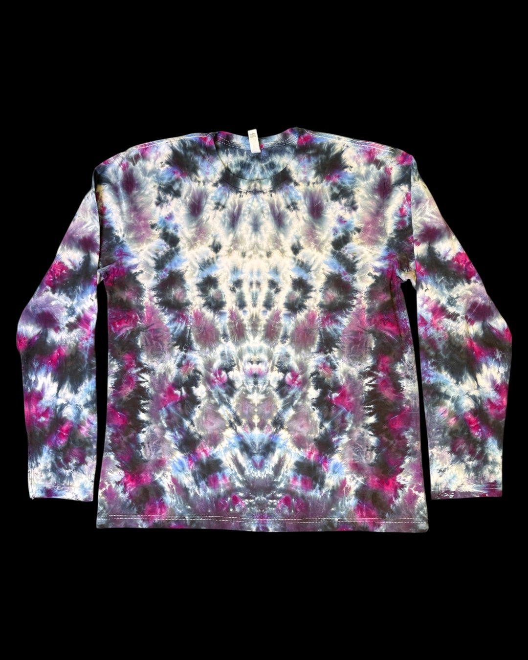 XL - ice dyed mirrored cosmic roll long sleeve tee