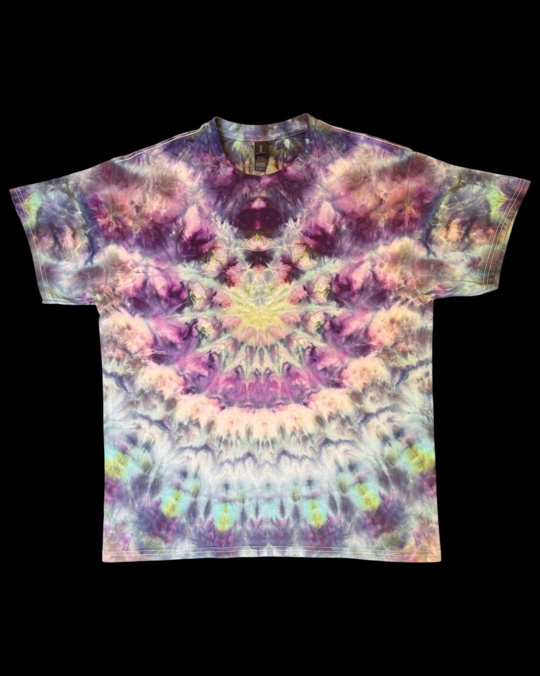 L - ice dyed interstellar cosmic mandala tee