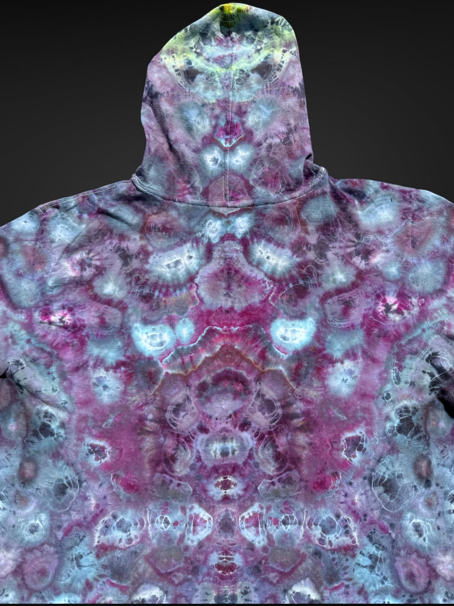 XL - ice dyed quad fold kenney style hoodie