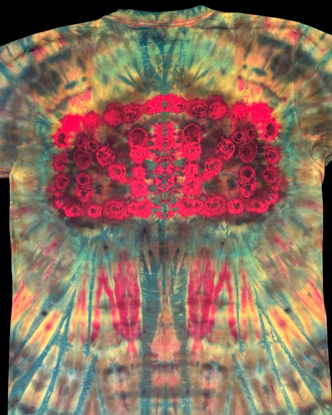 M red reversed ice dyed NIN kenney style tee