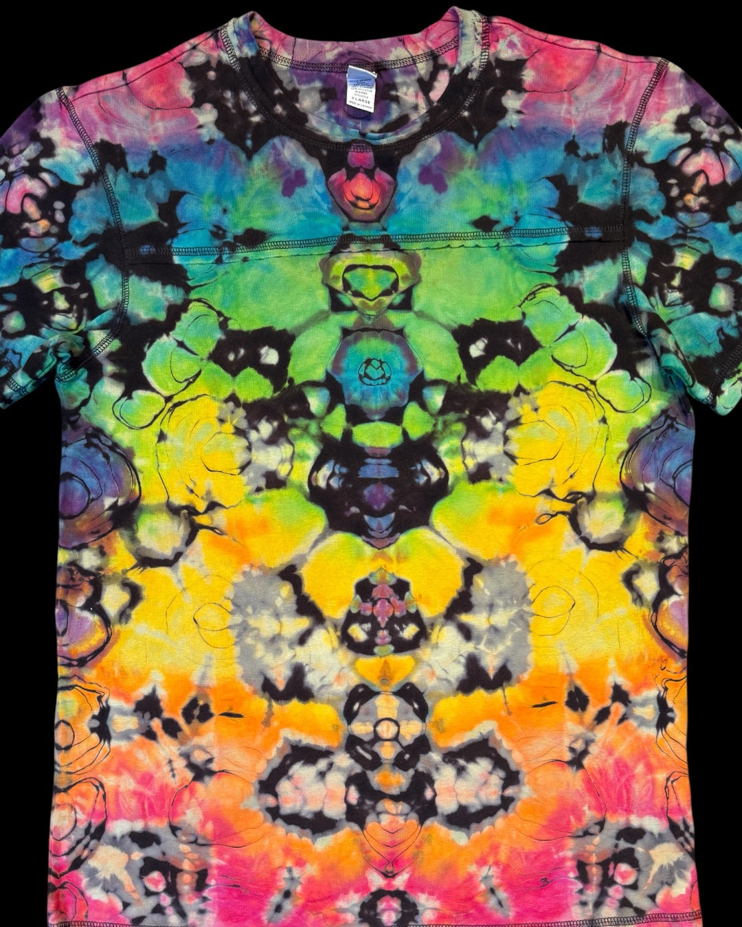 XL - reverse dyed rainbow kenney style variation tee