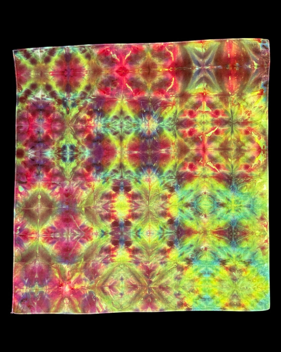 ice dyed tangerine alchemist glitch bandana