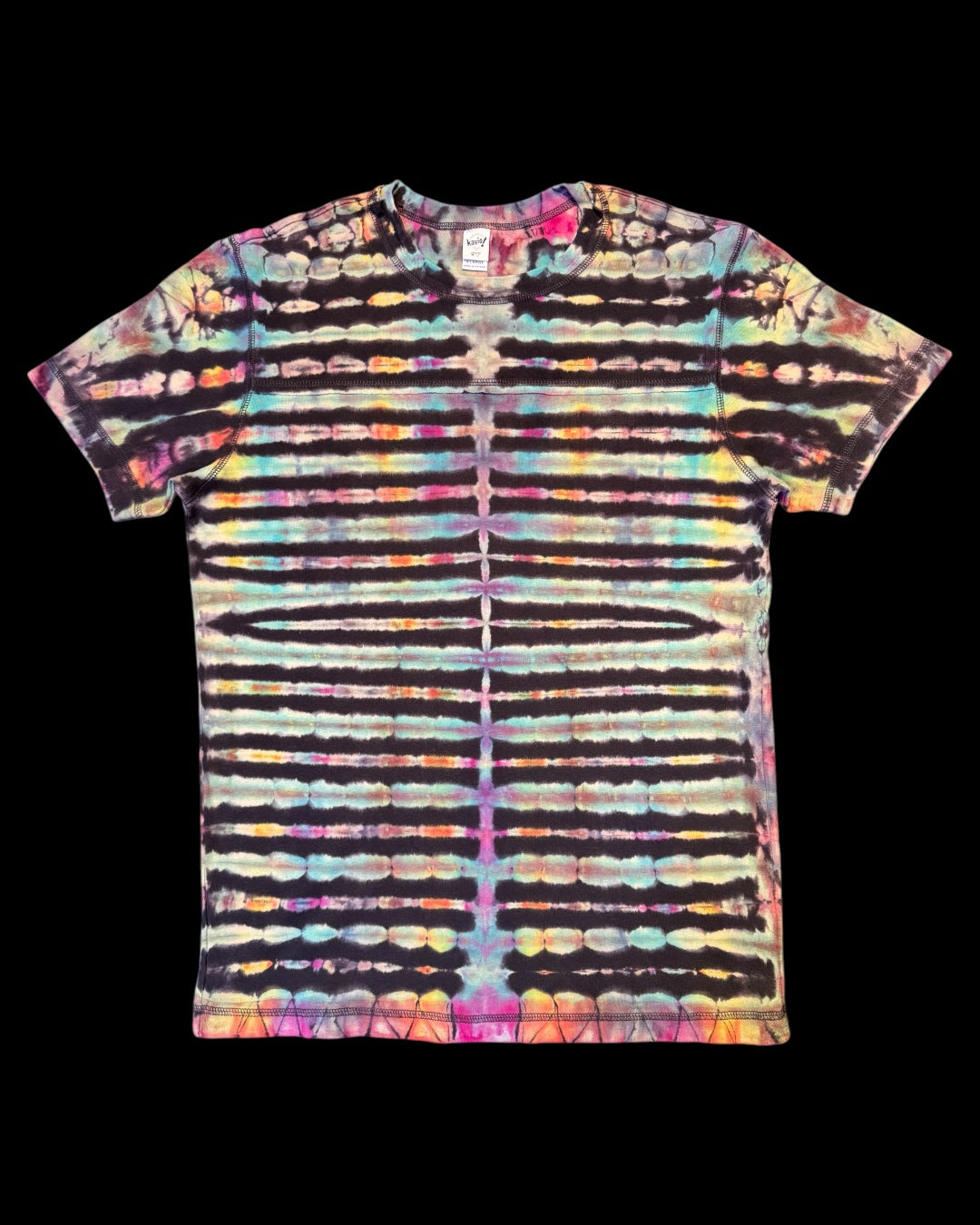 XL - reversed ice dyed pleated tee