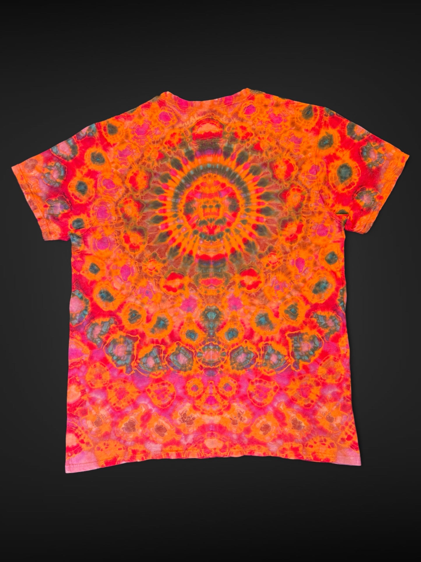 L - orange reverse dyed kenney tee