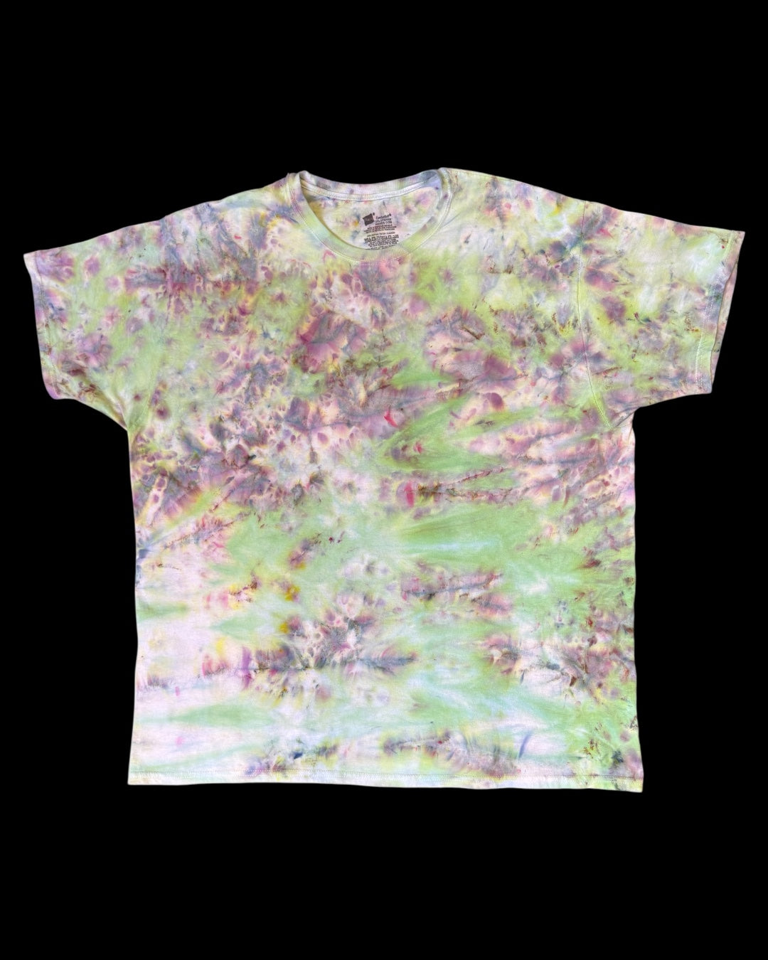 XXL - bubble ice dyed kaleidoscope eyes scrunch tee